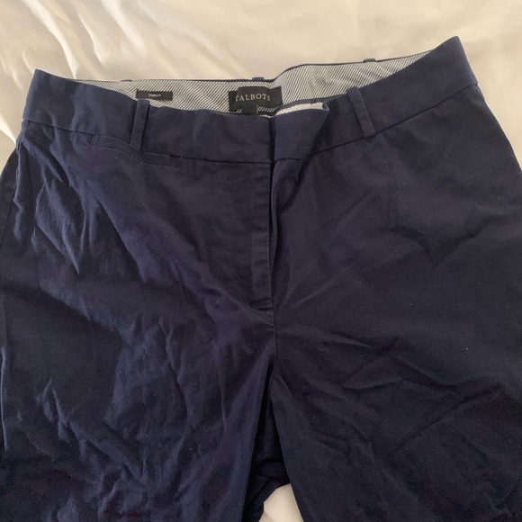 Talbots Curvy Fit Size 12 Dark Navy Blue Straight Leg Women’s Trousers (268) - Picture 4 of 8